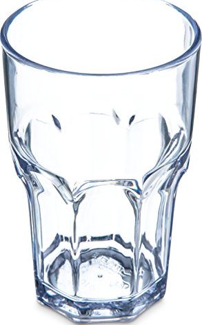Carlisle FoodService Products Louis Clear Tumbler Tall Glass for Restaurants, Catering, Kitchens, Plastic, 10 Ounces, Clear, (Pack of 24)