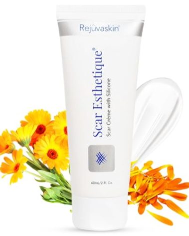 Rejuvaskin RejuvaSil Silicone Scar Gel, Scar Treatment for Surgical Scars, Burns, Keloids, Acne Scars on Face & Body, 15ml