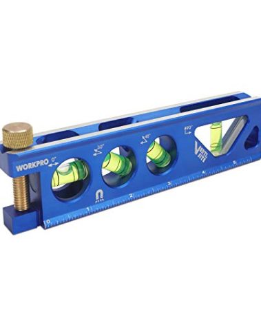 WORKPRO Torpedo Level, Magnetic, Verti. Site 4 Vial for Conduit Bending, Aluminum Alloy Construction, 6-1/2 inch