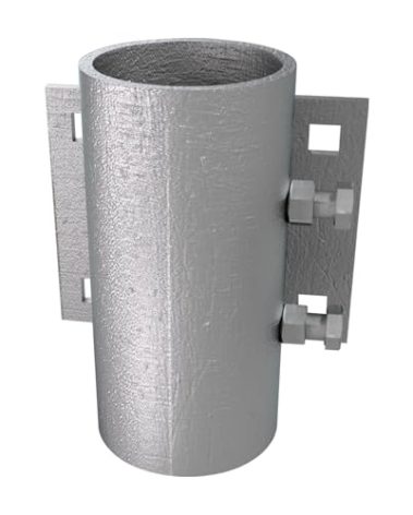 Dock Pipe Leg Holder, Stationary Dock Hardware Heavy Duty, 3" Inner Diameter Side Leg Pipe Sleeve, 6x5 Boat Dock Multi-Anchoring Leg Holder with 1/2" Holes, Thickness 6mm - NO Carriage Bolts