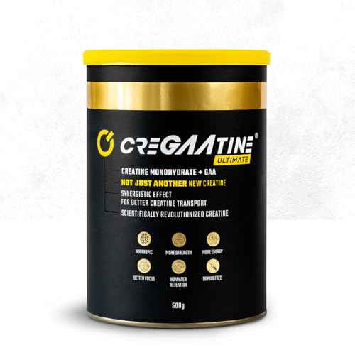 CreGAAtine Ultimate | 50% Higher Dosage in Bulk Pack | Micronized Creatine Monohydrate + GAA | Advanced Strength & Focus | No Water Retention | Boosts Muscle Growth & Energy | 500g, 166 Servings