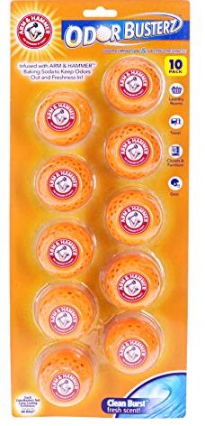 Arm & Hammer Odor Busterz Balls Air Freshener and Odor Eliminator, 10-Piece - Deodorizer, Carpet Fresh, Odor Remover, Pet Fresh