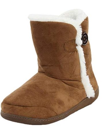 Home Slipper Men's Warm Winter Slipper Boots Classics Comfort Fleeced Lining Cozy Bedroom Slippers Anti-Slip Indoor House Booties Slippers,Tan,US 11/12