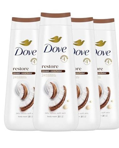 Dove Body Wash Restoring Coconut & Cocoa Butter 4 Count