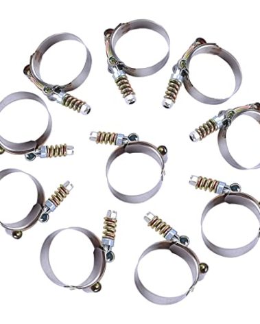 BATONECO 10Pcs T-Bolt Clamps Turbo Intake Intercooler Hose Clamp Spring Loaded Stainless Steel 77-85mm(3.03"-3.35")