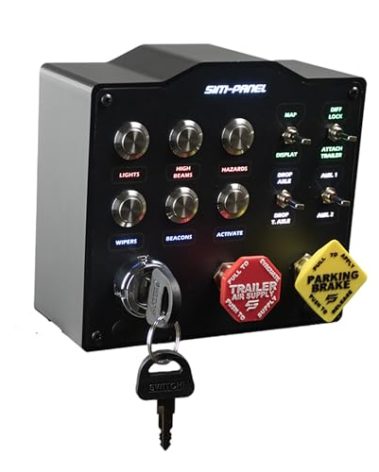 SIM-PANEL HT/HTE Button Box for American Truck Simulator (ATS/ETS2 Button Box) (W/Customizable BACKLIGHTING)