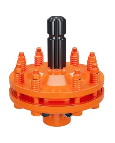 KYBOLT PTO Slip Clutch Spline for PTO Shaft, 1 3/8" PTO Slip Clutch, 6 Spline Ends PTO Friction Clutch, Carburized Steel Tractor Slip Clutch, Adjustable Rotary Cutter Slip Clutch