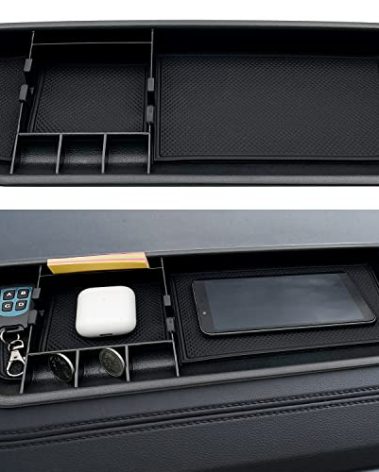 EVTIME Center Console Organizer fit for VW Atlas and Cross Sport 2018 2019 2020 2021 2022 2023 Interior Storage Box Accessories (Not fit for 2024)