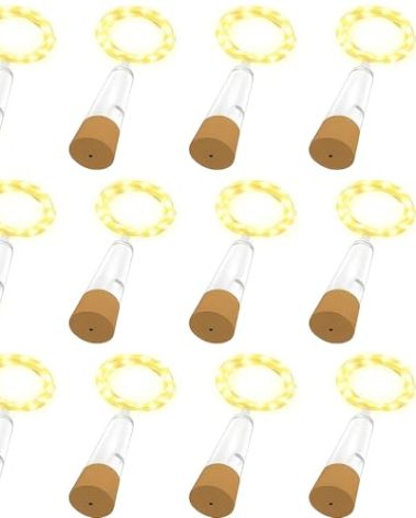 OUSMIN String Lights, USB Rechargeable Wine Bottle Lights with Cork, 2024 Version USB Fairy Light for Party Christmas