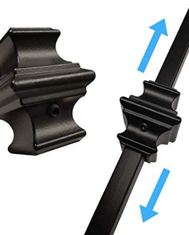 Affordable Stair Parts - Modern Adjustable Knuckles (Contractor 10-Pack) for 1/2" Iron Balusters with Set Screw for Square Metal Balusters - Spindles (Real Satin Black NOT Matte or Flat Color)