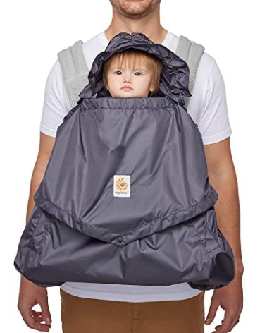 Ergobaby Water Resistant Baby Carrier Rain and Wind Cover, Charcoal