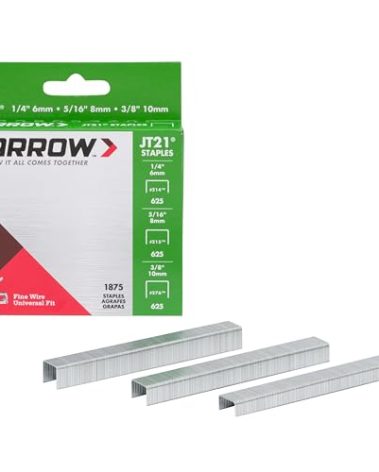 Arrow 21MP1 JT21 Thin Wire Staples Multipack for Staple Guns and Staplers, Use for Upholstery, Crafts,General Repairs, Includes 1/4-Inch, 5/16-Inch, and 3/8-Inch Sizes, 1875 Count,(Packaging May Vary)