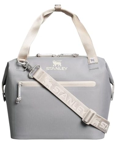 STANLEY All Day Julienne Mini Soft Cooler Bag and Lunch Box 7.4 Quarts | 10 Can Cooler with Handles and Strap | Stays Cold for Hours | Insulated Travel Bag with Zipper | BPA-Free | Stone