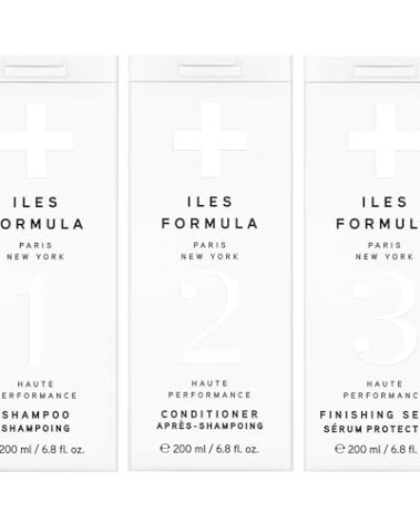 ILES FORMULA Signature Collection Deep Repair Shampoo & Conditioner w/Finishing Serum Blow Dry Cream for Dry, Damaged, Frizzy Hair - Hydrating Hair Care for Less Breakage & Healthy Hair Growth