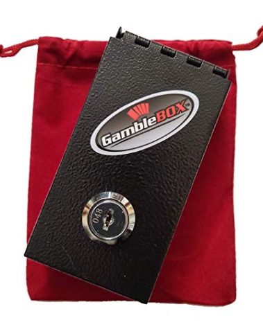 Original USA Gamblebox Gambling Personal Pocket Cash Drop Lock Box Safe Wallet With Red Velvet Carrying Bag