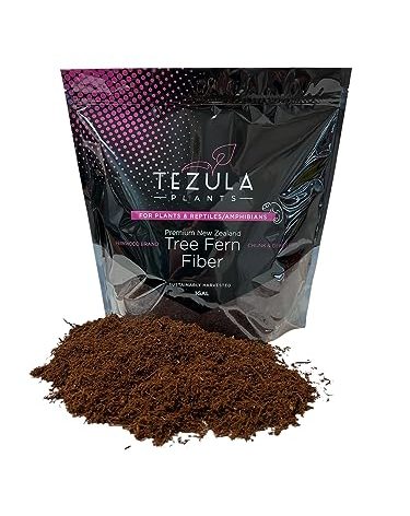 Premium New Zealand Tree Fern Fiber (Debris Free) Growing Medium and Reptile Substrate- Natural, Organic, Long Lasting | for Orchids and Tropicals | Use in Terrariums and Vivariums (1 Gallon)