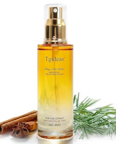 Tgideas Hair Oil Spray - Leave-in Hair Conditioning Oil with Jojoba Oil and Shea Butter -Clear Hair Oil Spray - For Dry Hair, Curly Hair, Detangling, Styling and Moisturizing- for Women & Men