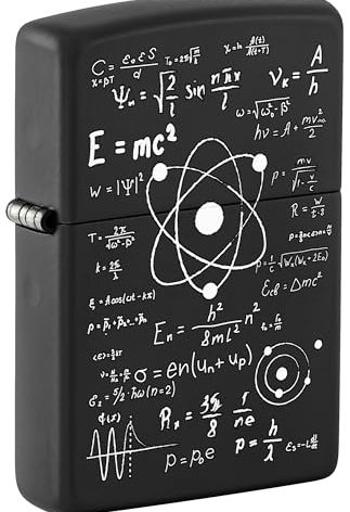 Zippo Lighter: School Equations - Black Matte 80801
