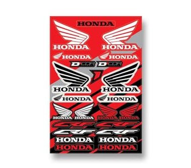 D’cor Visuals Compatible with Honda2 Decal Sheet – 12 Mil Durable Vinyl Graphics, for Motorcycles, Bikes, Helmets & Gear, 19"x12"