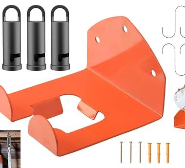 1 Pack Trimmer Rack Suit + 4 Pack Heavy Duty Garage Storage Hooks, Garage Storage | Organizer Trimmer Rack Garden Power Tool Hanger for Sti-hl Kombi Weedeater, Grass Trimmer, Garage | Hedge Trimmer