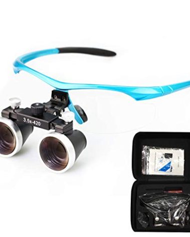 Dental Binocular Loupes 3.5 x 429mm Magnifier (Blue)