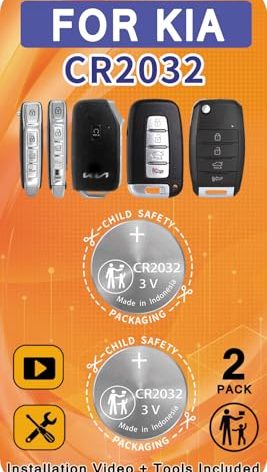 Key Fob Batteries Replacement for Kia (Sportage Sorento Soul Forte Cadenza Carnival Optima K5 Rio Sedona NIRO Seltos Stinger EV6) Key Remote