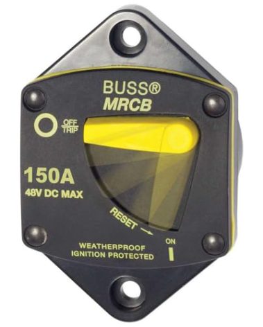 Blue Sea Systems 7048 187 Series Circuit Breaker, Panel Mount, 150A DC
