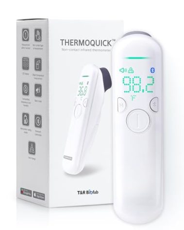 3-in-1 No Touch Forehead Thermometer - Body & Room Temperature + Indoor Humidity Check | Baby Thermometer for Infants, Kids, Adults, Medical Grade, All-in-one Family Care Device