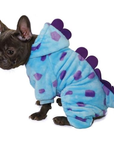 Dinosaur Costume for Small Dogs and Cats, Dog Hoodies Cold Weather Coat,Dog Pajamas for Christmas Halloween