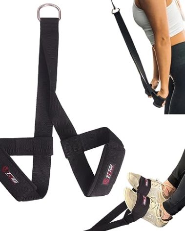 Reverse Squat AB Strap Prfect for Training Abs and Hip Flexors. Elite Speed, Jumping, and Explosiveness for men and women. (Straps for Cable Machines) Knee Protection, Leg Strength, and Deep Core.