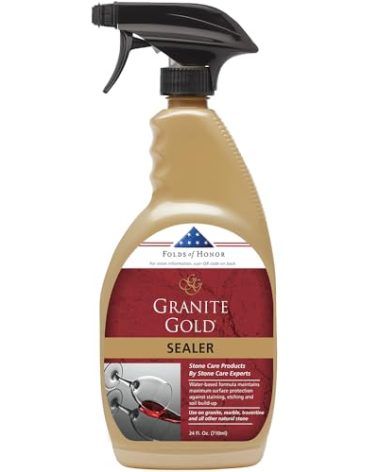 Granite Gold Water-Based Sealer Spray Protection for Granite, Marble, Travertine, Natural Stone Countertops, 24 Fluid Ounces, 1-Pack