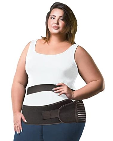 BraceAbility Obesity Belt Stomach Holder - Plus Size Men and Women's Big Belly Support Band Girdle for Hanging Stomach, Pendulous Abdominal Support, Lower Tummy Fat Lifter Pannus Sling (2XL)