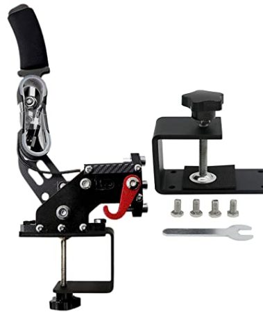 Obokidly Upgrade 2-in-1 USB Handbrake Support G29 Compatible with PS4/PS5 + PC for Simracing Game Sim Rig with Clamp (Black)