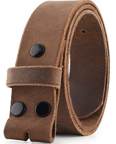 F&L CLASSIC Men's Belt Genuine full Grain Buffalo leather Vintage Distressed,Snap on Strap belts for men, 1 1/2" Wide, USA,buffalo hunter,1288, size 34
