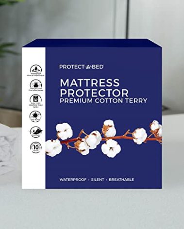 Protect-A-Bed, Premium Cotton-Terry Mattress Protector, Waterproof, 5-sided, King