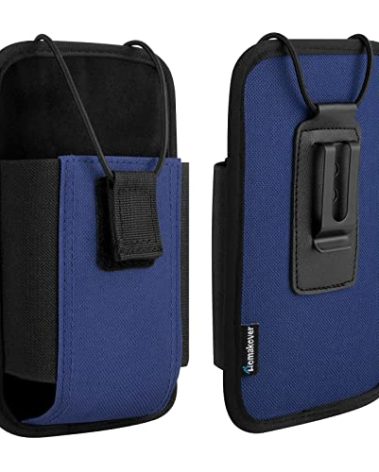 Large Scanner Holster, Rugged Vertical Carrying Case Pouch for Zebra TC75x, TC75, TC70x, TC70, TC72, TC77, M60, MC65, MC67 Mobile Computer Handheld Barcode Scanner Holder with Metal Belt Clip (Blue)