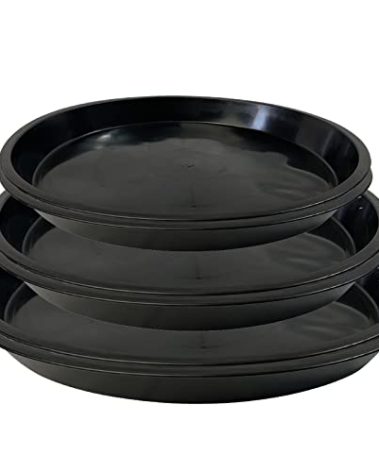 DUNPUTE Plant Saucer 16 18 20 Inch, 6 Pack Heavy Duty Large Plant Tray for Planter Pot, Plastic Flower Pot Saucers Drip Water Trays for Indoors and Outdoors