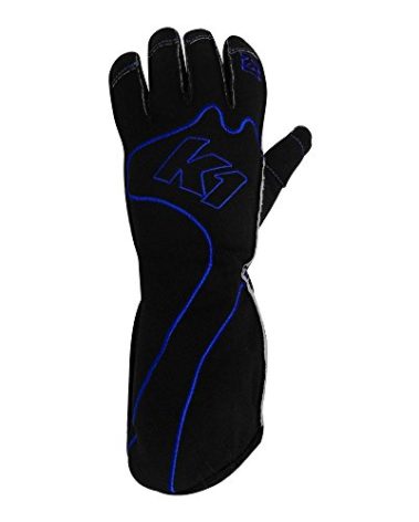 K1 Race Gear 13-RS1-B-L RS1 Reverse Stitch Kart Racing Gloves (Blue/Black, Large)