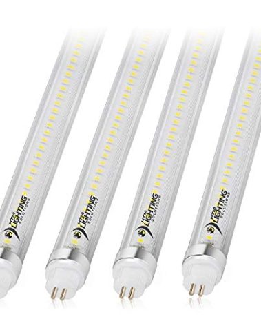 4ft 24W T5 High Output LED Tube Light, 45.75", F54T5 Equal, 5000K (Cool White), Clear Lens, 3500 lm, G5 Mini Base, 100-277V, Ballast Bypass, Dual-End Powered, LED Shop Light, UL-Listed (4-Pack)