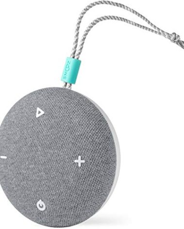 SNOOZ Go - Portable Travel Sound Machine, 6 Sounds, Fan, Pink & White Noise, Rechargeable Bluetooth Speaker, Sleep Aid for Adults, Kids, Office Privacy, Sleeping Essential for Gift Registry - Charcoal
