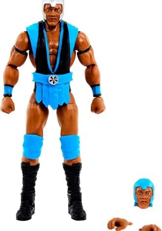 Mattel WWE Elite Collection Action Figure & Accessories, Series #98 Farooq Asad 6-inch Collectible with 25 Articulation Points & Swappable Hands