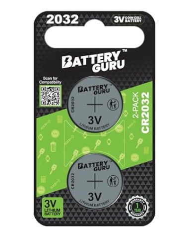 Tesla Gear Key Battery Replacement for Chevy Cruze (2011-2020 Cruze Remote Battery CR2032 3V Pack of 2) Powered by BatteryGuru