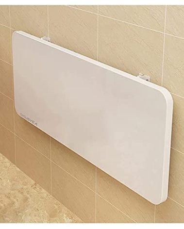 CYGJSYEA Wall Mounted Folding Table,White Floating Desk for Small Spaces,Stainless Steel Bracket Laundry Folding Table,Wall Folding Desk,Home Bars and Dining Establishments70x40cm /27.5" x 15.7"