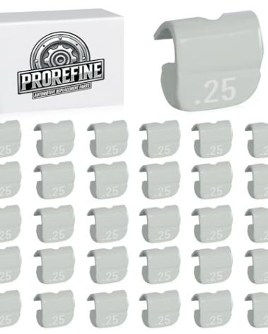 Upgraded 0.25 oz Clip On Wheel Weights for Steel Rims Corrosion-Resistant Coated Painted Tire Balancing Weight MC Style Gray 30 pcs