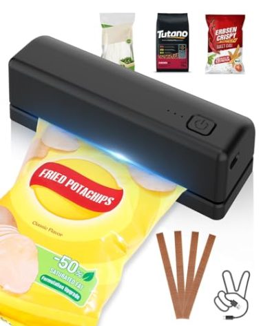 Mini Heat Bag Sealer with 3000mAh USB Rechargeable Battery – Portable Cordless Sealer for Snack, Chip, and Coffee Bags – Compact & Quick Sealing On the Go