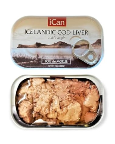 Wild Cod Liver Canned From Iceland 4.06oz pack of 4
