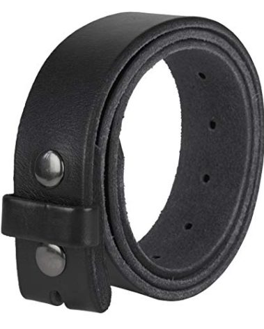 Gelante Genuine Full Grain Leather Belt Strap without Belt Buckle G2016-BK-L