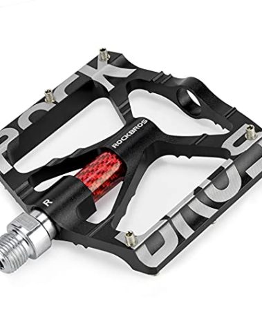 ROCKBROS Mountain Bike Pedals MTB Pedals CNC Non-Slip Lightweight Aluminum Alloy Bicycle Pedals Sealed Bearings Bicycle Platform Pedals 9/16" BMX Road Bike Pedal