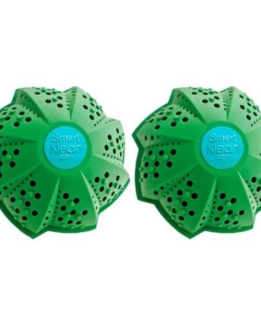 SmartKlean Eco-Friendly Detergent-Free Laundry Balls - Reusable, Hypoallergenic, Natural Fragrance-Free,Non-Toxic Washing Machine Ball - 2 Pack