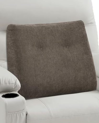 TANYOO Back Support Pillow for Recliner Soft Dual Layer Lumbar Support Pillow with Shredded Memory Foam Ergonomic Orthopedic Couch Lumbar Cushions for Elderly Lower Back Pain Relief Brown